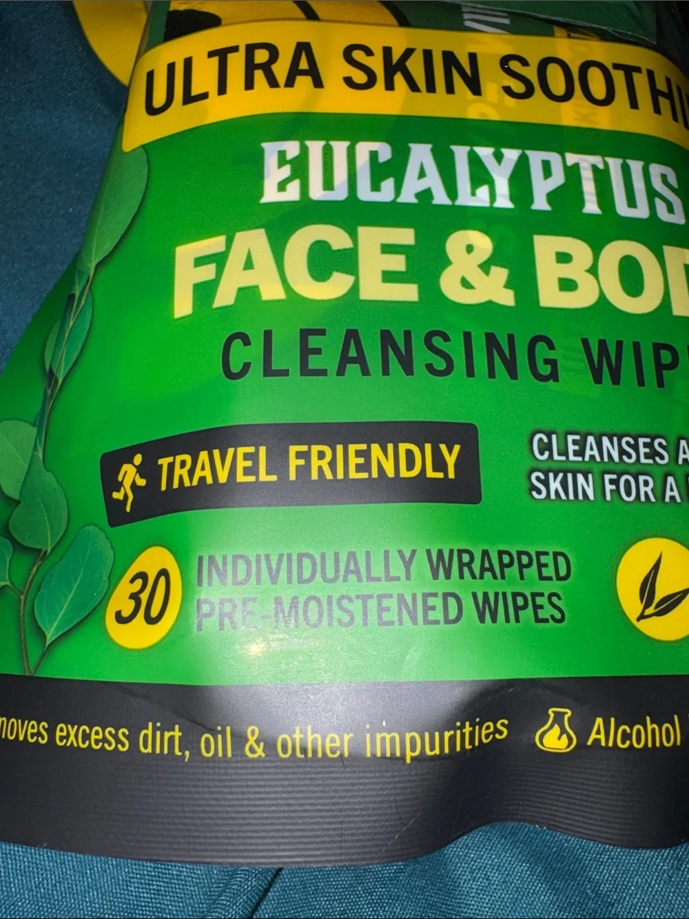 Swipe Wipes - Eucalyptus Face & Body Cleansing Wipes - 30 Individually wrapped